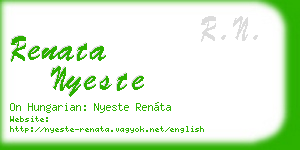 renata nyeste business card